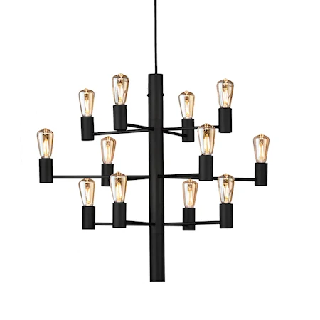 Manola 12 Kronor Svart E14 Dimbar LED