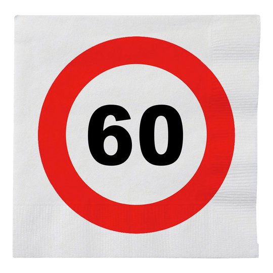 Servetter Trafikskylt 60 - 16-pack