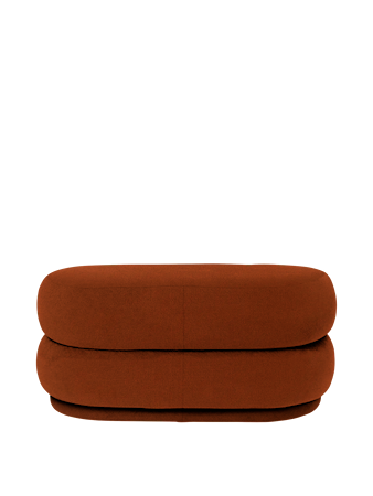 Puff Oval Tonus 474 Rödbrun