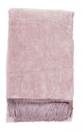 Filt Velvet med fransar - Light purple