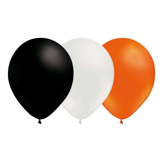 Ballongkombo Svart/Vit/Orange - 15-pack