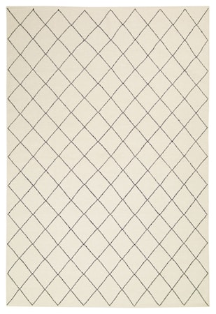 Diamond Dhurry Matta Ull Off White/Navy 184x280 cm