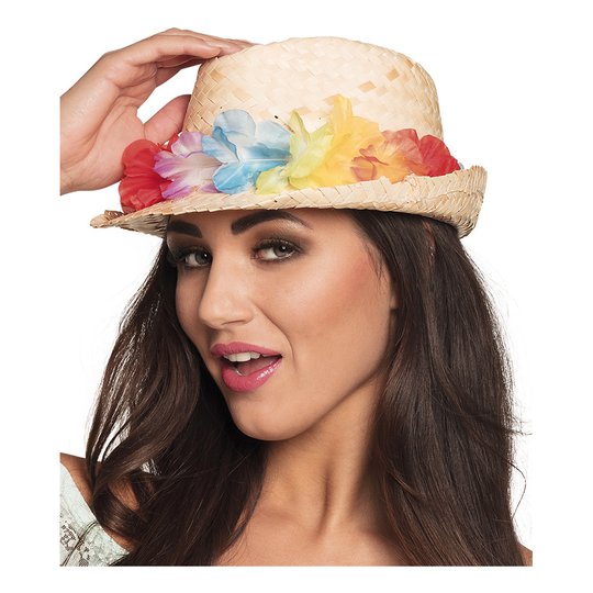 Hatt Aloha med Blomstergirlang