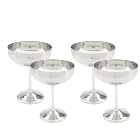 Glass-skålar 4-pack Rostfritt stål