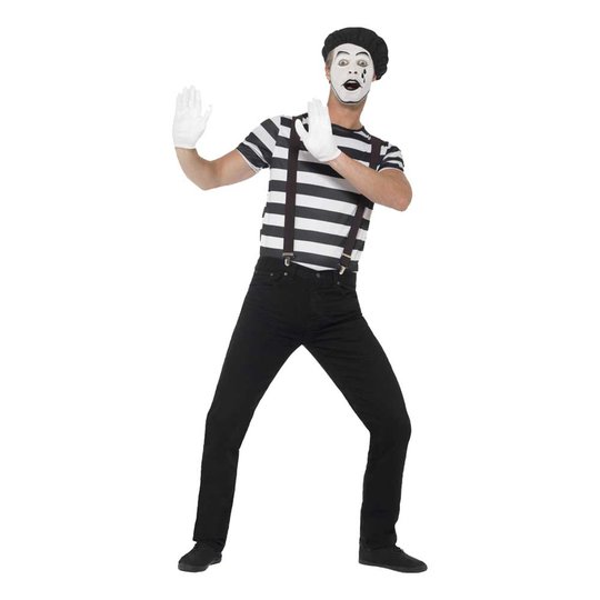 Mime Artist Maskeraddräkt - Medium