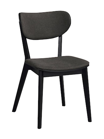Kato Stol Svart Ek Mörkgrått tyg