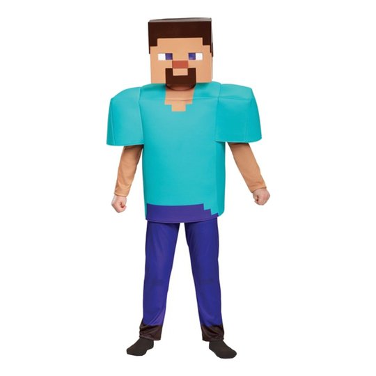 Minecraft Steve Deluxe Barn Maskeraddräkt - Small