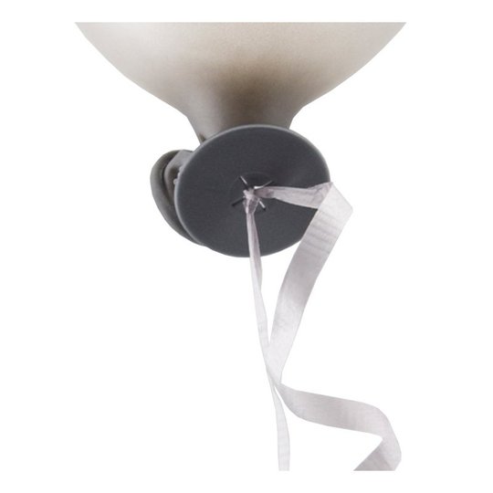 Ballongförslutare med Snöre Silver - 100-pack