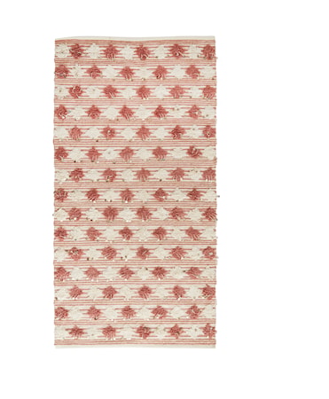Matta 170x90 cm Dusty rose/offwhite