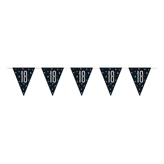 Girlang 18 Svart/Silver Glitter - 274 cm