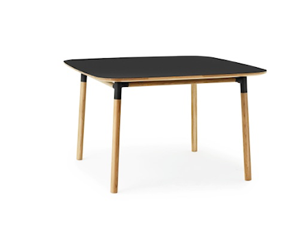 Form Bord Svart/Ek 120x120 cm