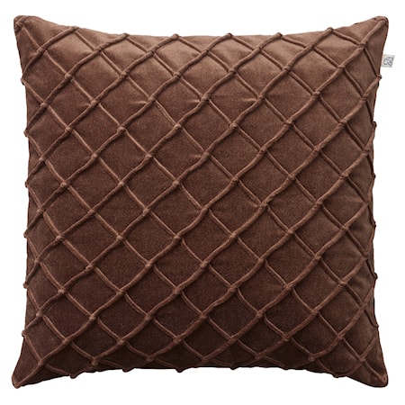 Deva Kuddfodral Sammet Brun 50x50 cm