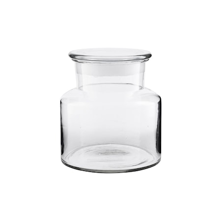 Burk med Lock Glas Ø20 cm