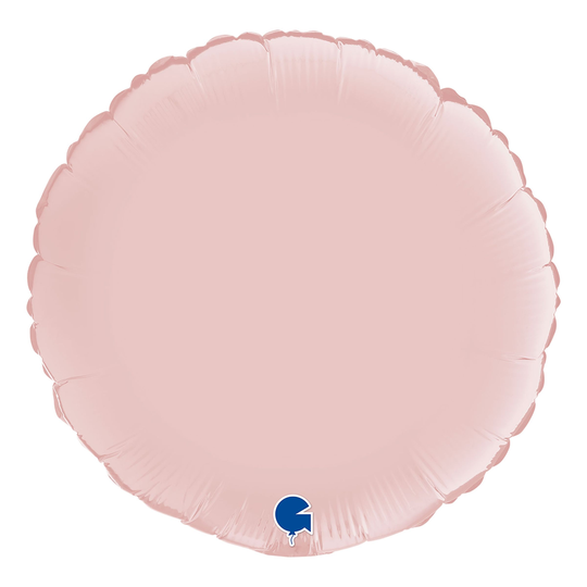 Folieballong Rund Satin Pastel Pink