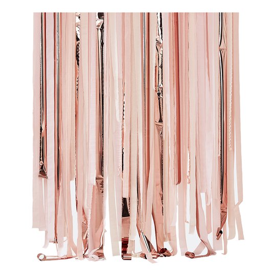Backdrop Streamers Rosa/Roséguld