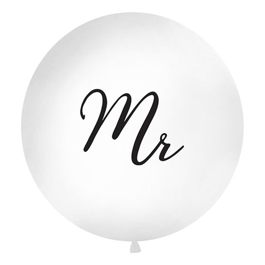Jätteballong Vit Mr