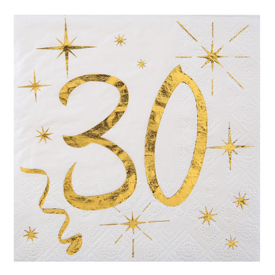 Servetter 30 Guld - 10-pack
