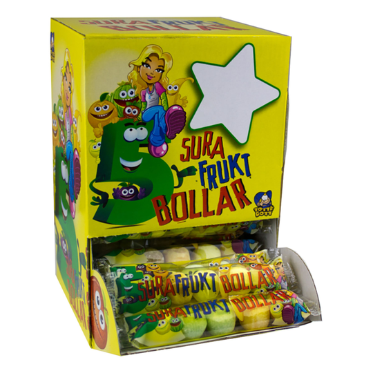 Sura Fruktbollar Godisautomat - 50-pack