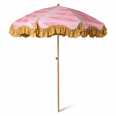 Strandparasoll 'Graphic twist' Rosa