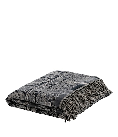 Eroz Pläd Paisley Mörk grå