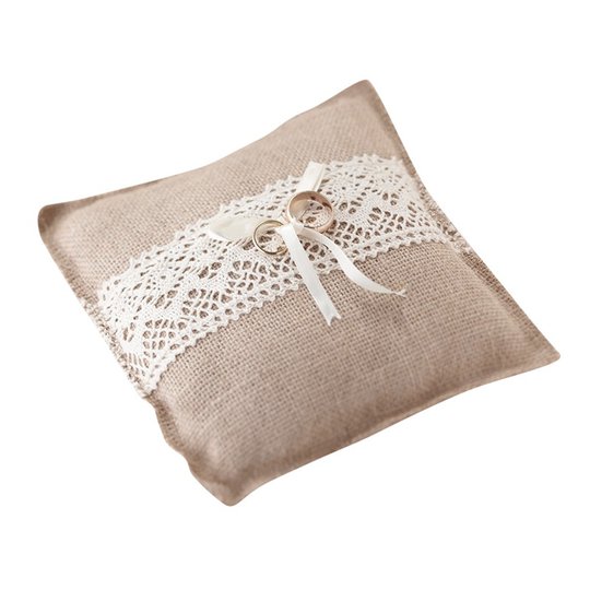 Kudde för Vigselringar Jute - 1-pack