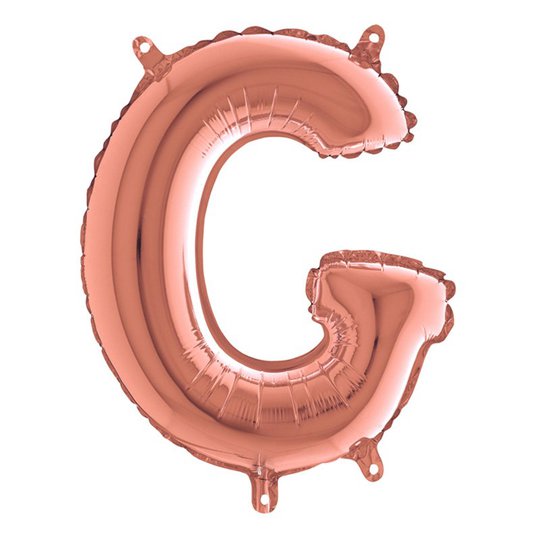 Bokstavsballong Mini Roséguld - Bokstav G