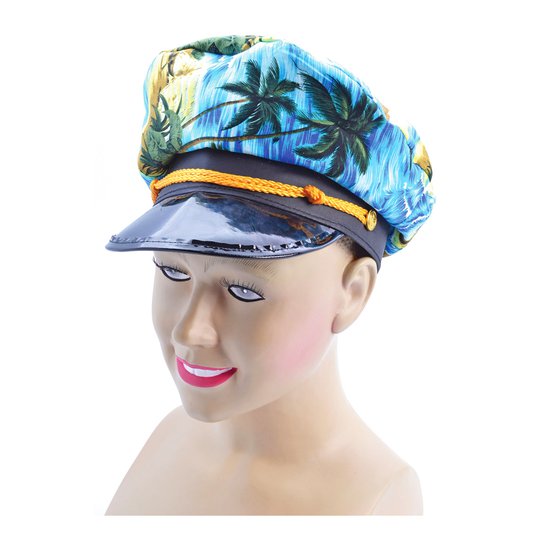 Kaptenshatt med Hawaiimönster - One size