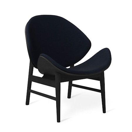 The Orange Lounge Chair Midnight Blue Svartlackad Ek
