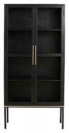 Koshi Svart Skåp M/Guldiga Detaljer