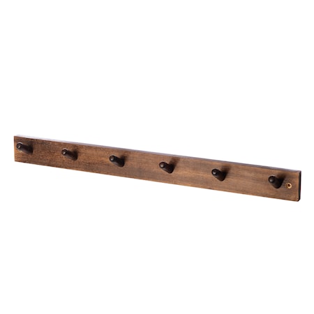 Klädhängare 6 knoppar Brun