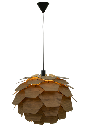 Carpatica Taklampa Ø60 Brun Fanér IP20