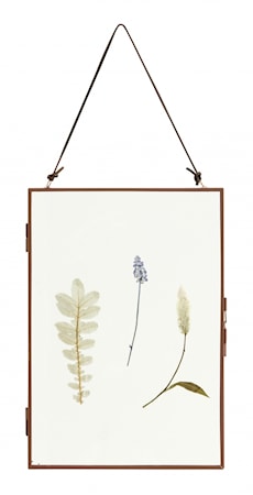 Meta Ram med Torkade blommor Vertikal Mörkröd