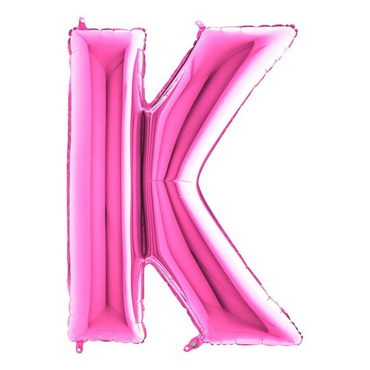 Bokstavsballong Rosa - Bokstav K