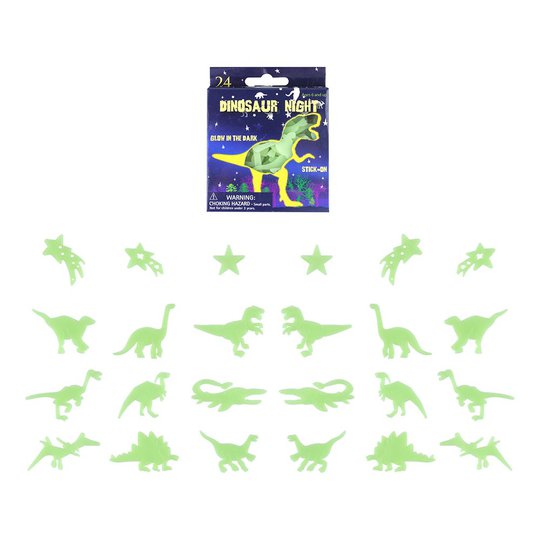 Självlysande Dinosaurier - 6.5 CM 24 PCS BOX