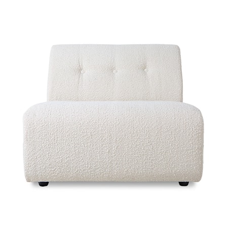 Vint couch: Element mitt Boucle Gräddvit