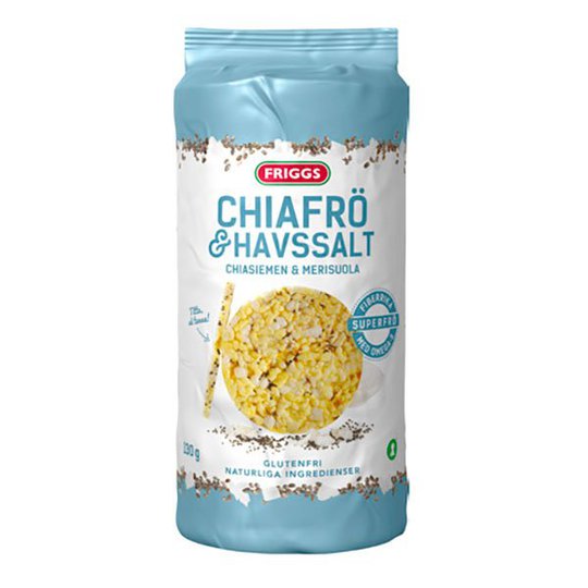 Friggs Majskakor Chiafrö & Havssalt - 130 gram