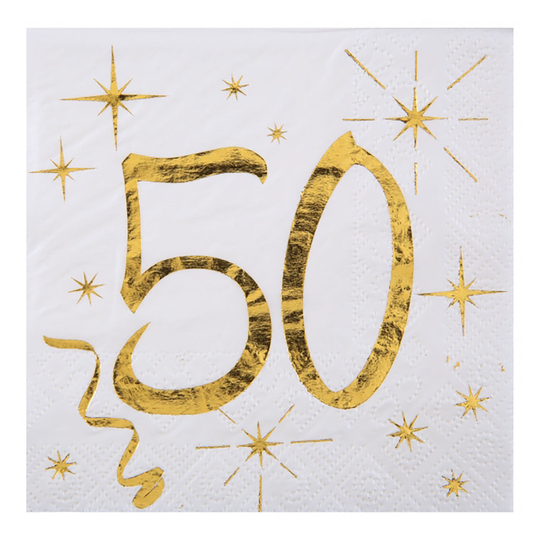 Kaffeservetter 50 Guld - 10-pack