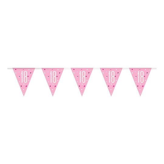 Girlang 18 Rosa/Silver Glitter - 274 cm