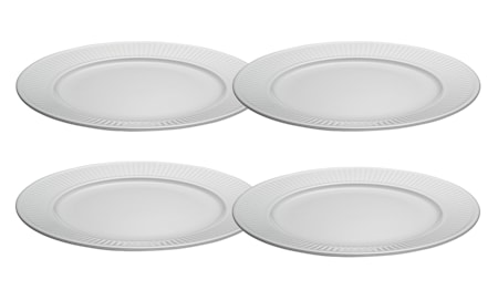 Plissé Tallrik Flat Ø 28 cm Vit 4-pack