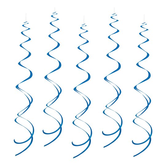 Swirls Mörkblåa Hängande Dekoration - 8-pack