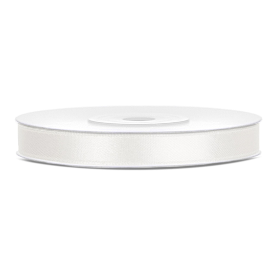 Satinband Vaniljvit - 6 mm x 25 m