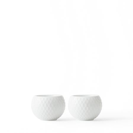 Rhombe Ljuslykta Vit Ø6,5 cm 2-Pack