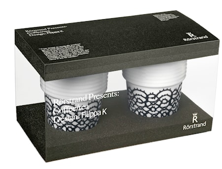 Filippa K Te- & kaffemugg Spets/svart 2-pack
