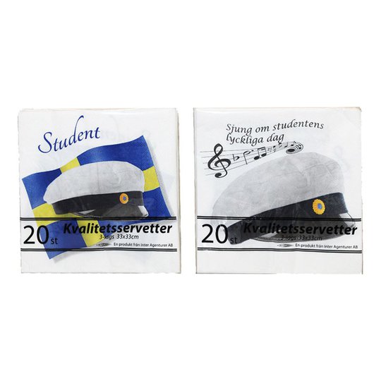 Studentservetter - 20-pack