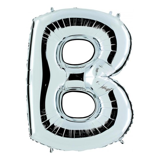 Bokstavsballong Silver - Bokstav B