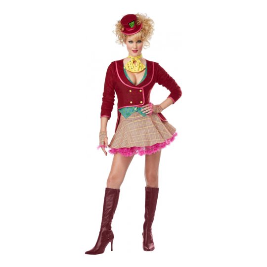 Kvinnlig Mad Hatter Maskeraddräkt - Small