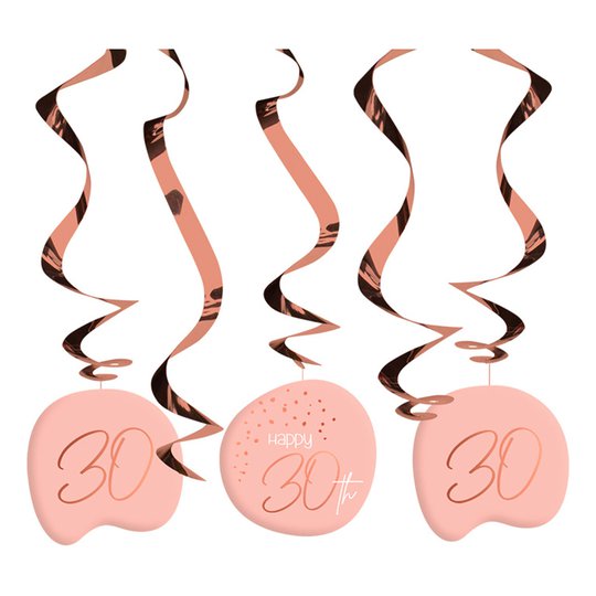 Swirls Happy 30th Lush Blush - 5-pack