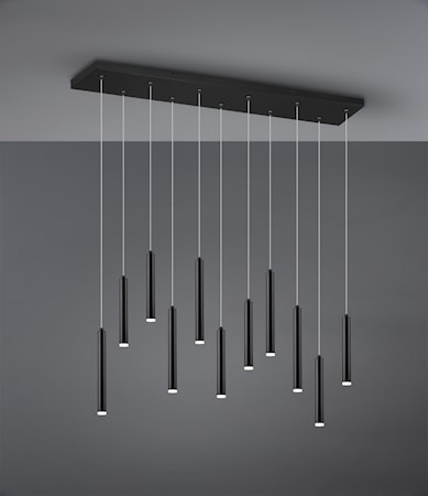 Tubular LED Taklampa 115 cm Svart