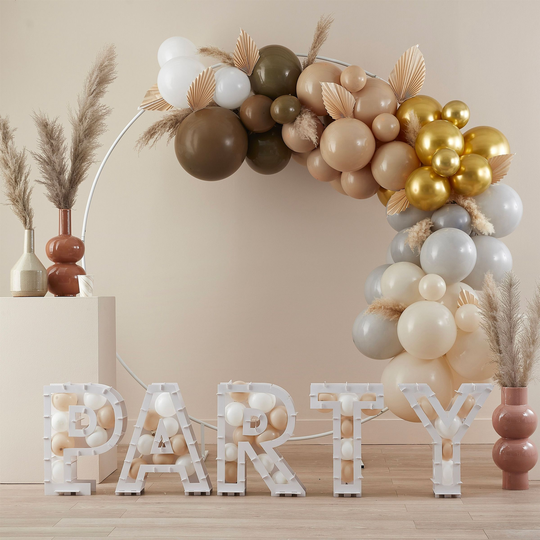 Ballongbåge Guld/Beige Mix