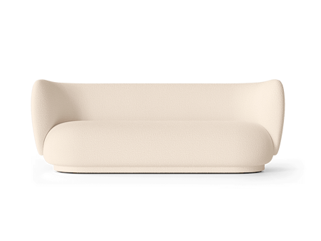 Rico 3-Seater Wool Boucle - Off-white